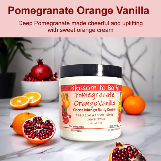 Pomegranate Orange Vanilla Cocoa Mango Body Cream (8 Ounce) - Natural Fragrance