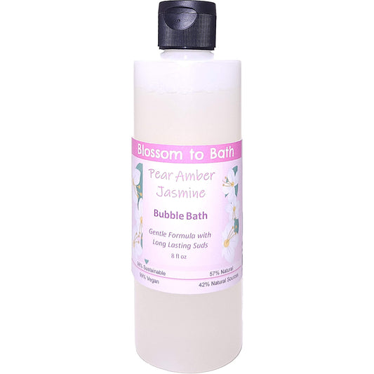 Pear Amber Jasmine Bubble Bath (8 ounce) - Phthalate Free Fragrance