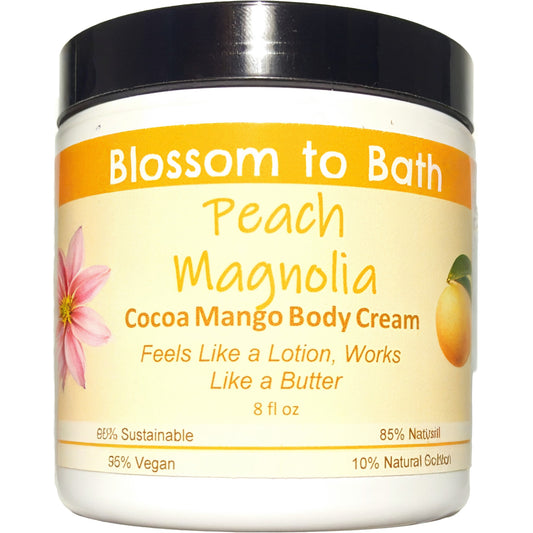 Peach Magnolia Cocoa Mango Body Cream (8 Ounce) - Phthalate Free Fragrance