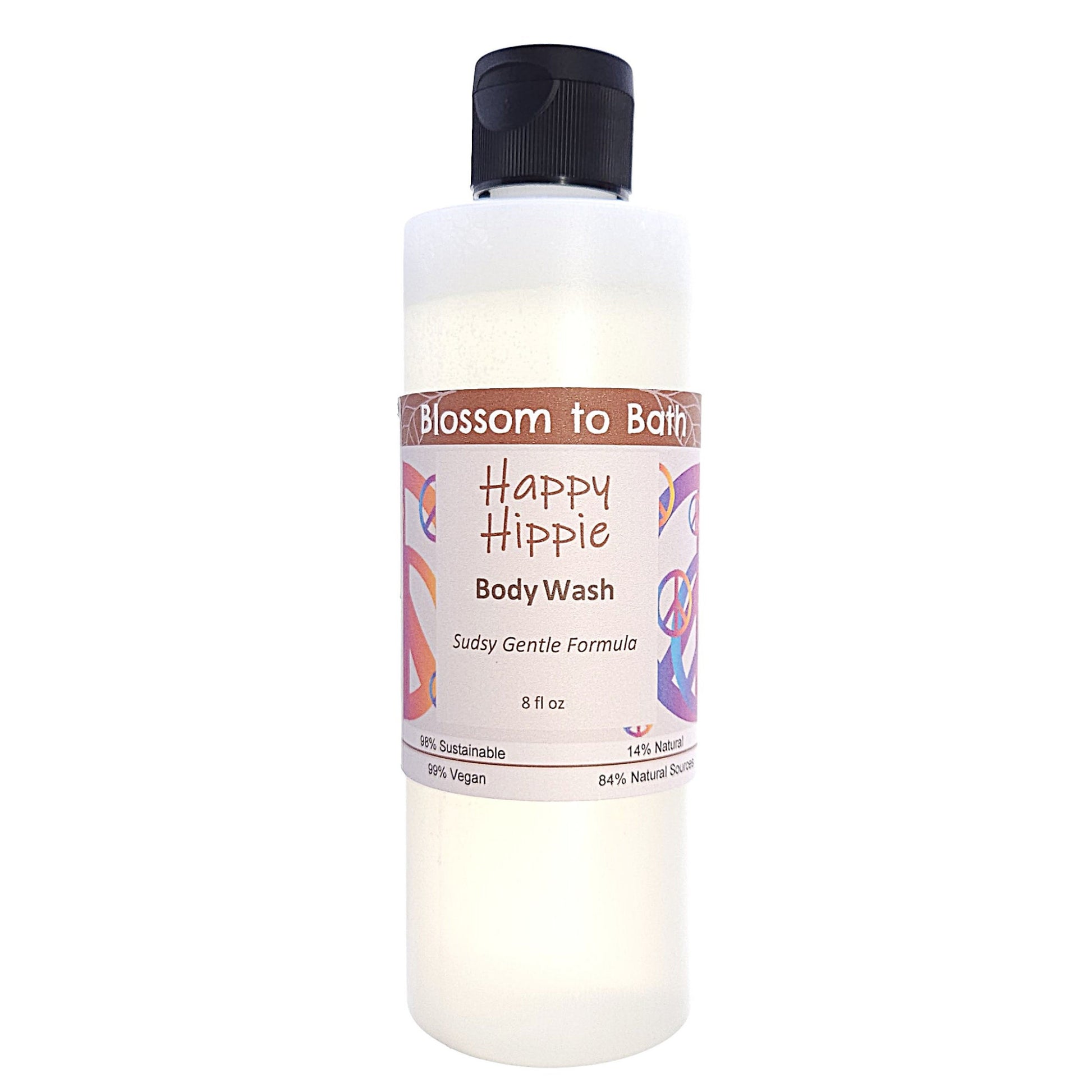 Buy Blossom to Bath Happy Hippie Body Wash from Flowersong Soap Studio.   Get Smooth Silky Skin With Luxurious Uplifting Clean Scented Gentle Cleansers That Are Super Sudsy .  A refreshing herbal fragrance that elevates your mood and your perspective.