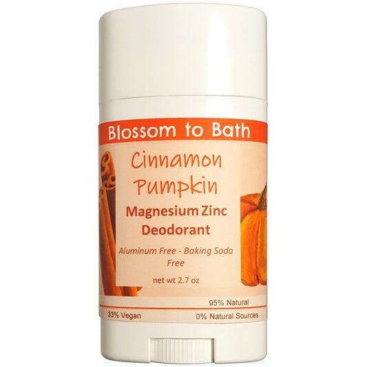 Cinnamon Pumpkin Magnesium Zinc Deodorant (2.7 ounce) - Phthalate Free Fragrance