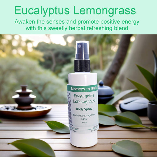 Eucalyptus Lemongrass Body Spray  (4 Ounce) - Pure Essential Oil Fragrance