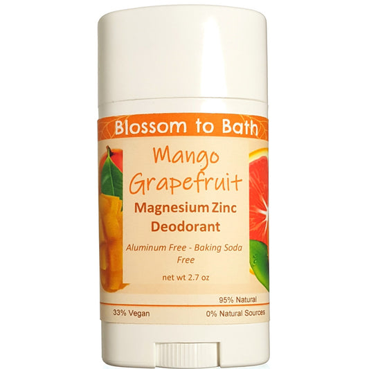 Mango Grapefruit Magnesium Zinc Deodorant (2.7 ounce) - Natural Fragrance