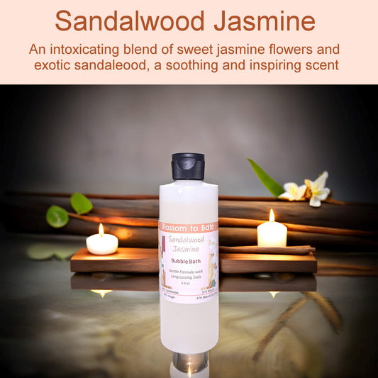 Sandalwood Jasmine Bubble Bath (8 ounce) - Natural Fragrance