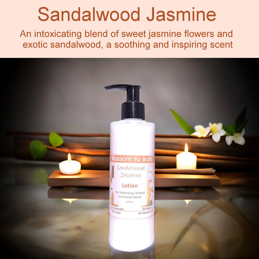 Sandalwood Jasmine Lotion (8 Ounce) - Natural Fragrance