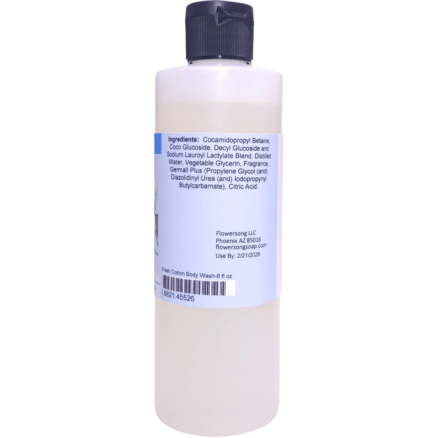 Fresh Cotton Body Wash (8 Ounce) - Phthalate Free Fragrance