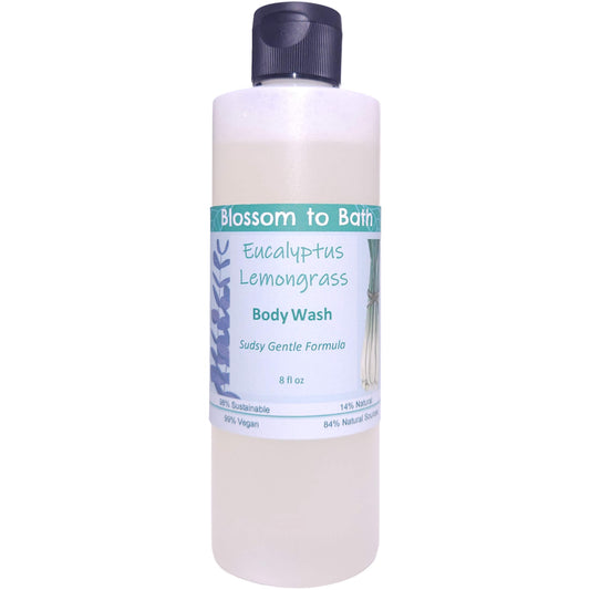 Eucalyptus Lemongrass Body Wash (8 Ounce) - Pure Essential Oil Fragrance