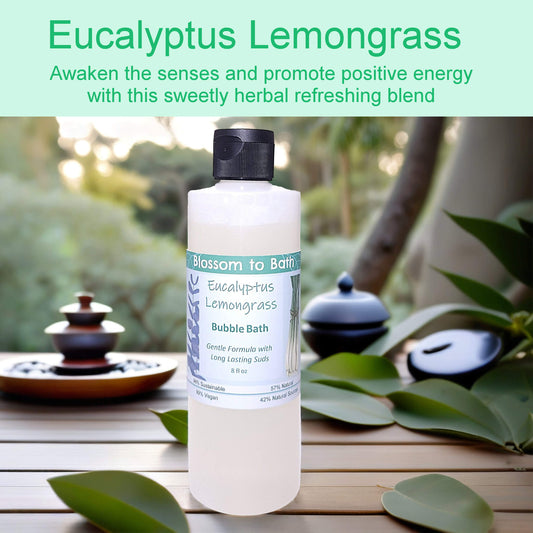 Eucalyptus Lemongrass Bubble Bath (8 ounce) - Pure Essential Oil Fragrance