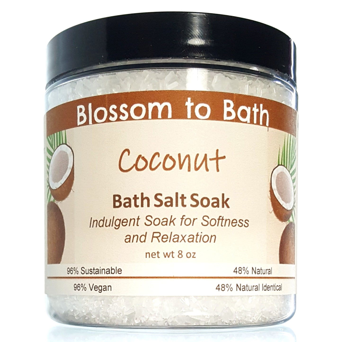 Coconut Bath Salt Soak (8 ounce) - Phthalate Free Fragrance