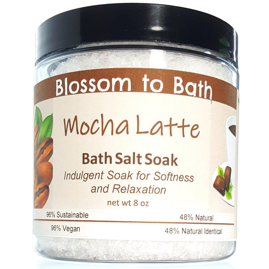 Mocha Latte Bath Salt Soak (8 ounce) - Phthalate Free Fragrance