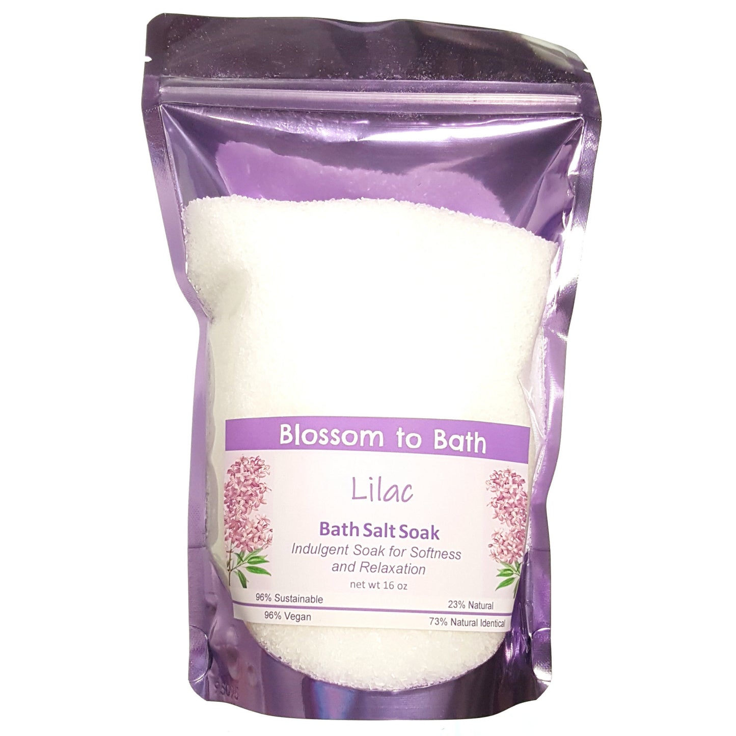 Lilac Bath Salt Soak (16 ounce) - Phthalate Free Fragrance