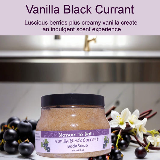 Vanilla Black Currant Body Scrub (8 Ounce) - Natural Fragrance