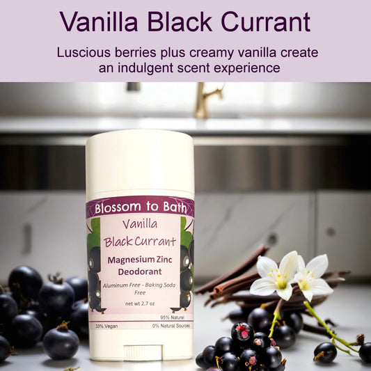 Vanilla Black Currant Magnesium Zinc Deodorant (2.7 ounce) - Natural Fragrance