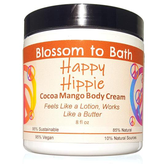 Happy Hippie Cocoa Mango Body Cream  (8 Ounce) - Pure Essential Oil Fragrance