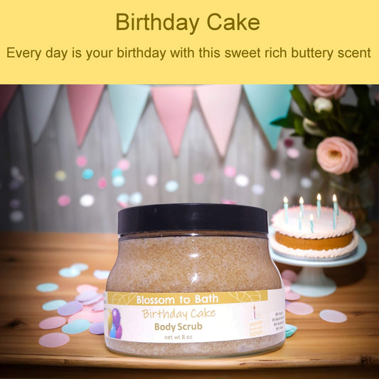 Birthday Cake Body Scrub (8 Ounce) - Natural Fragrance