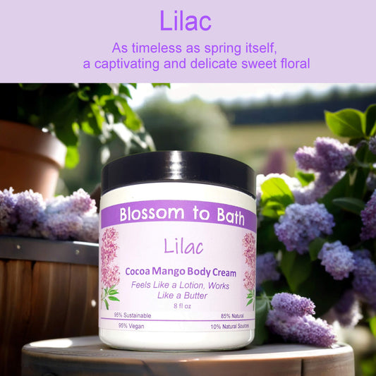 Lilac Cocoa Mango Body Cream (8 Ounce) - Phthalate Free Fragrance