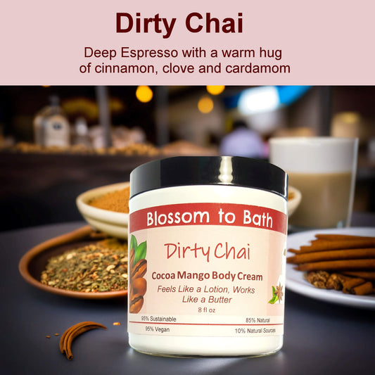 Dirty Chai Cocoa Mango Body Cream (8 Ounce) - Phthalate Free Fragrance