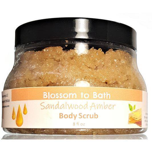 Sandalwood Amber Body Scrub (8 Ounce) - Phthalate Free Fragrance