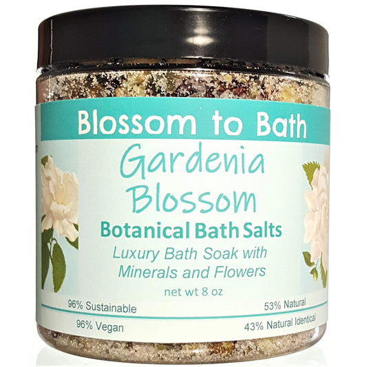 Gardenia Blossom Botanical Bath Salts (8 ounce) - Phthalate Free Fragrance