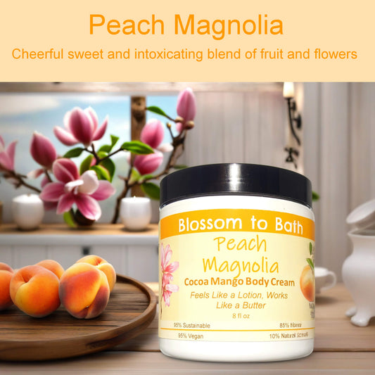 Peach Magnolia Cocoa Mango Body Cream (8 Ounce) - Phthalate Free Fragrance