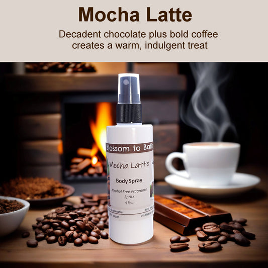 Mocha Latte Body Spray (4 Ounce) - Phthalate Free Fragrance