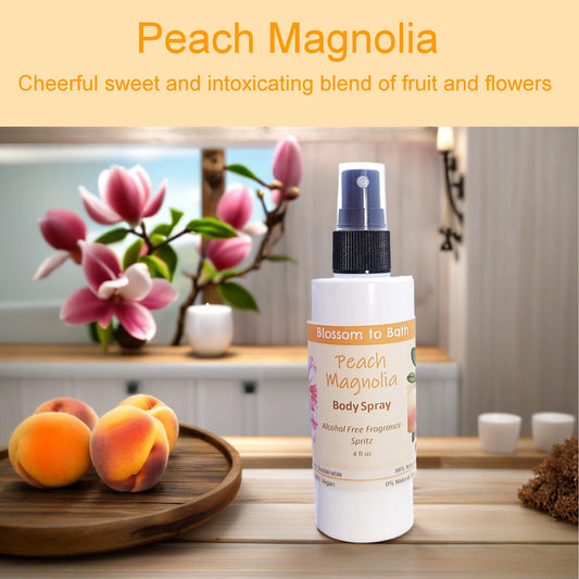 Peach Magnolia Body Spray (4 Ounce) - Phthalate Free Fragrance