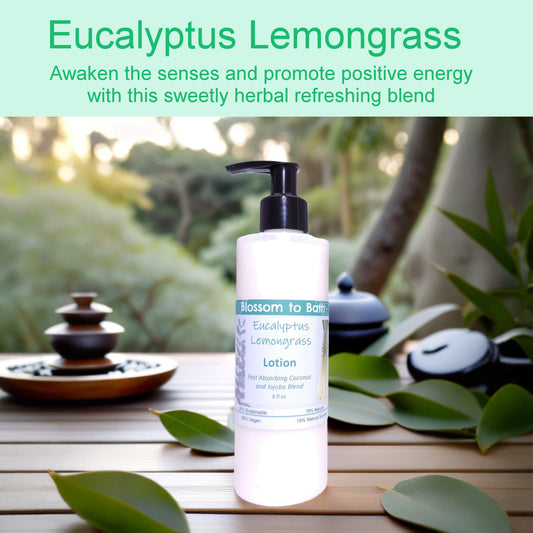 Eucalyptus Lemongrass Lotion  (8 Ounce) - Pure Essential Oil Fragrance