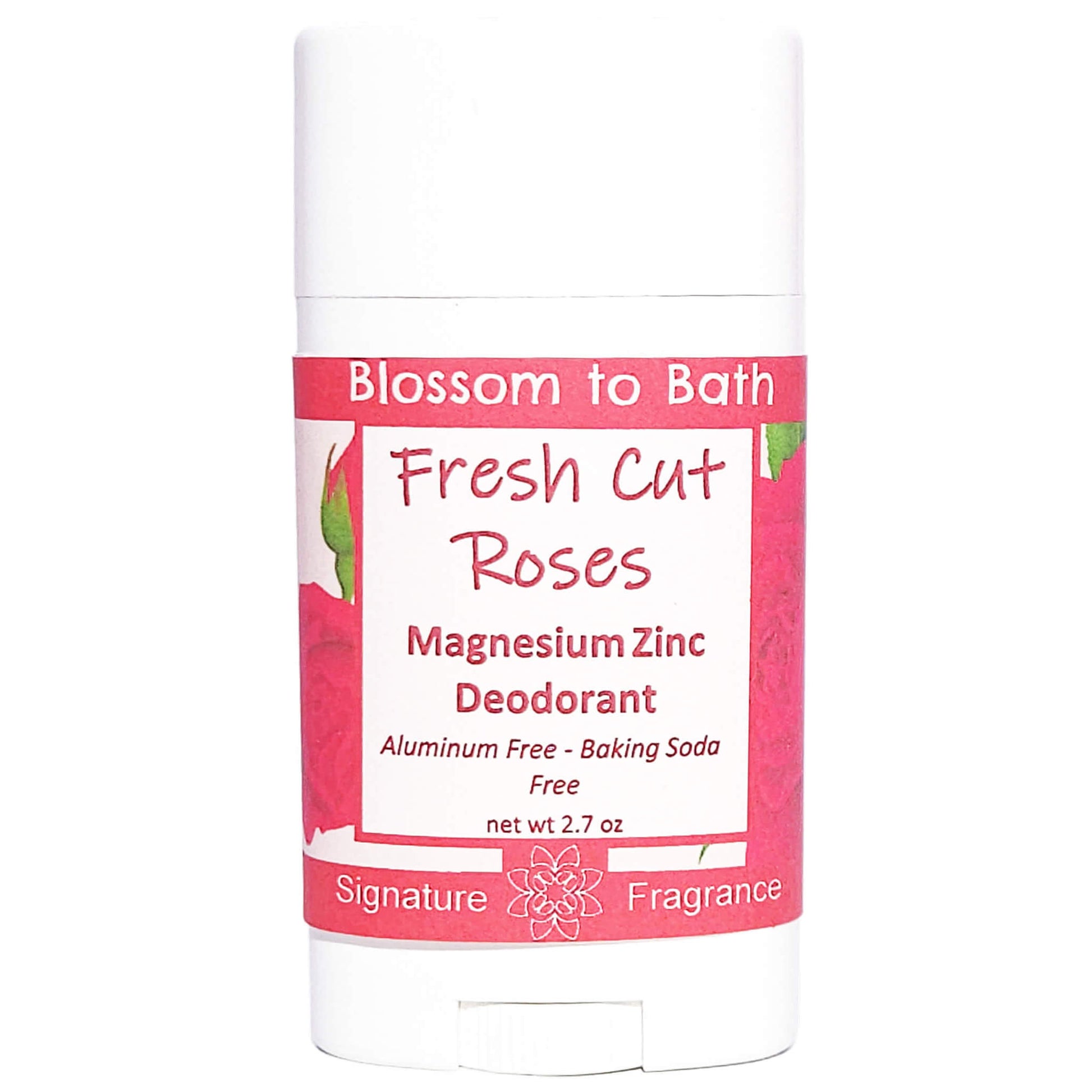 Buy Blossom to Bath Fresh Cut Roses Magnesium Zinc Deodorant from Flowersong Soap Studio.   Natural Deodorant Protection with a Long Lasting Intoxicating Rose Scent Made from Pure Botanicals and Butters .  A true rose fragrance, the scent captures the splendor of a newly blossomed rose.
