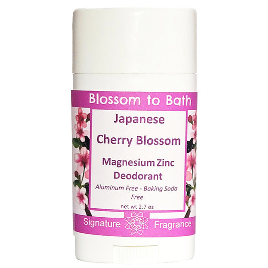 Japanese Cherry Blossom Magnesium Zinc Deodorant (2.7 ounce) - Phthalate Free Fragrance