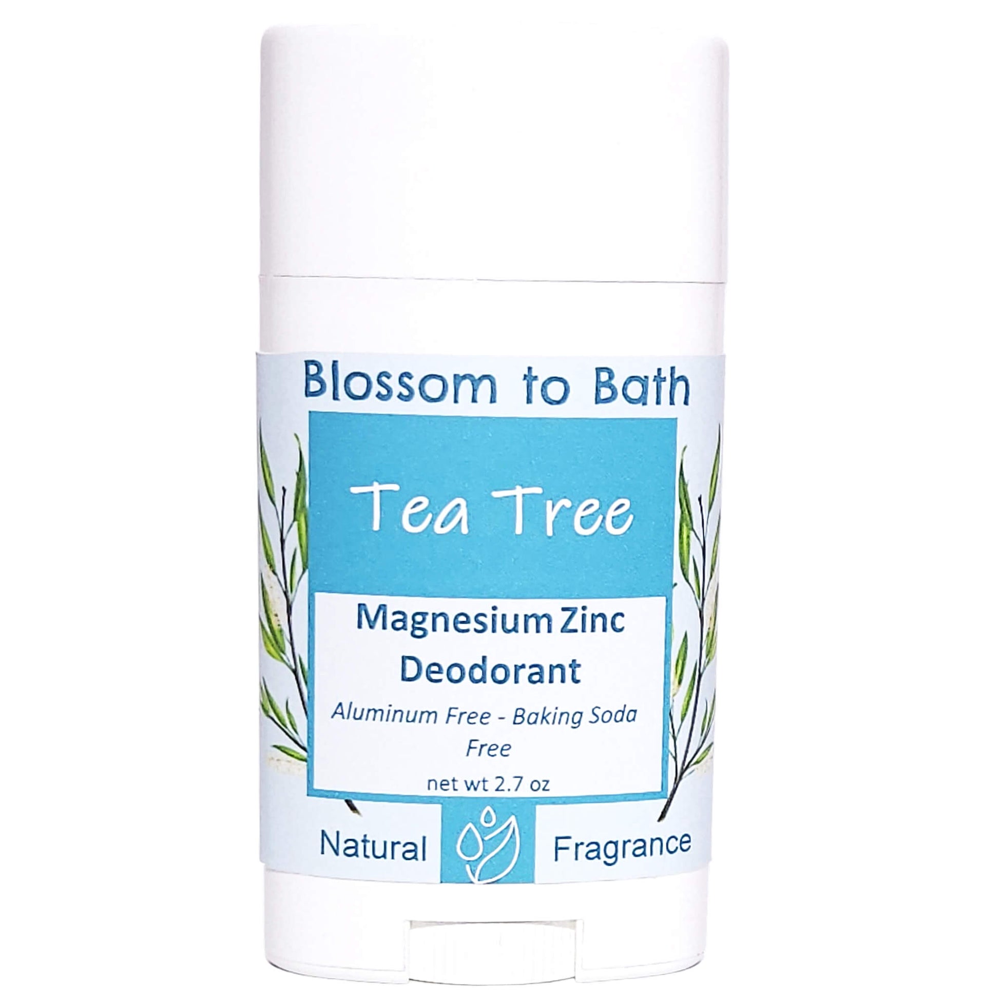 Buy Blossom to Bath Tea Tree Magnesium Zinc Deodorant from Flowersong Soap Studio.   Natural Deodorant Protection with a Long Lasting Tea Tree Scent Made from Pure Botanicals and Butters .  Tea tree's fresh fragrance embodies a deep down clean.