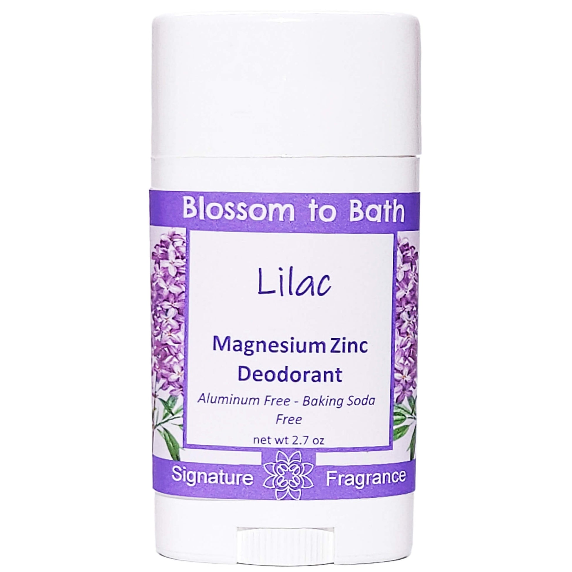 Buy Blossom to Bath Lilac Magnesium Zinc Deodorant from Flowersong Soap Studio.   Natural Deodorant Protection with a Long Lasting Lilac Scent Made from Pure Botanicals and Butters .  The embodiment of spring flowers in the scent of a freshly blooming lilac bush