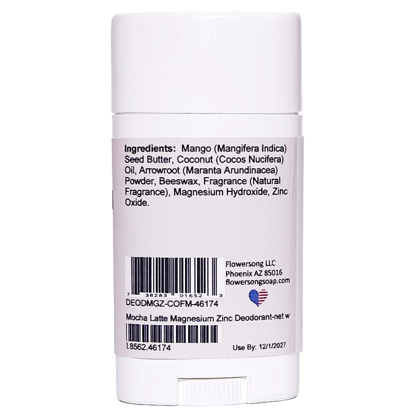 Mocha Latte Magnesium Zinc Deodorant (2.7 ounce) - Natural Fragrance