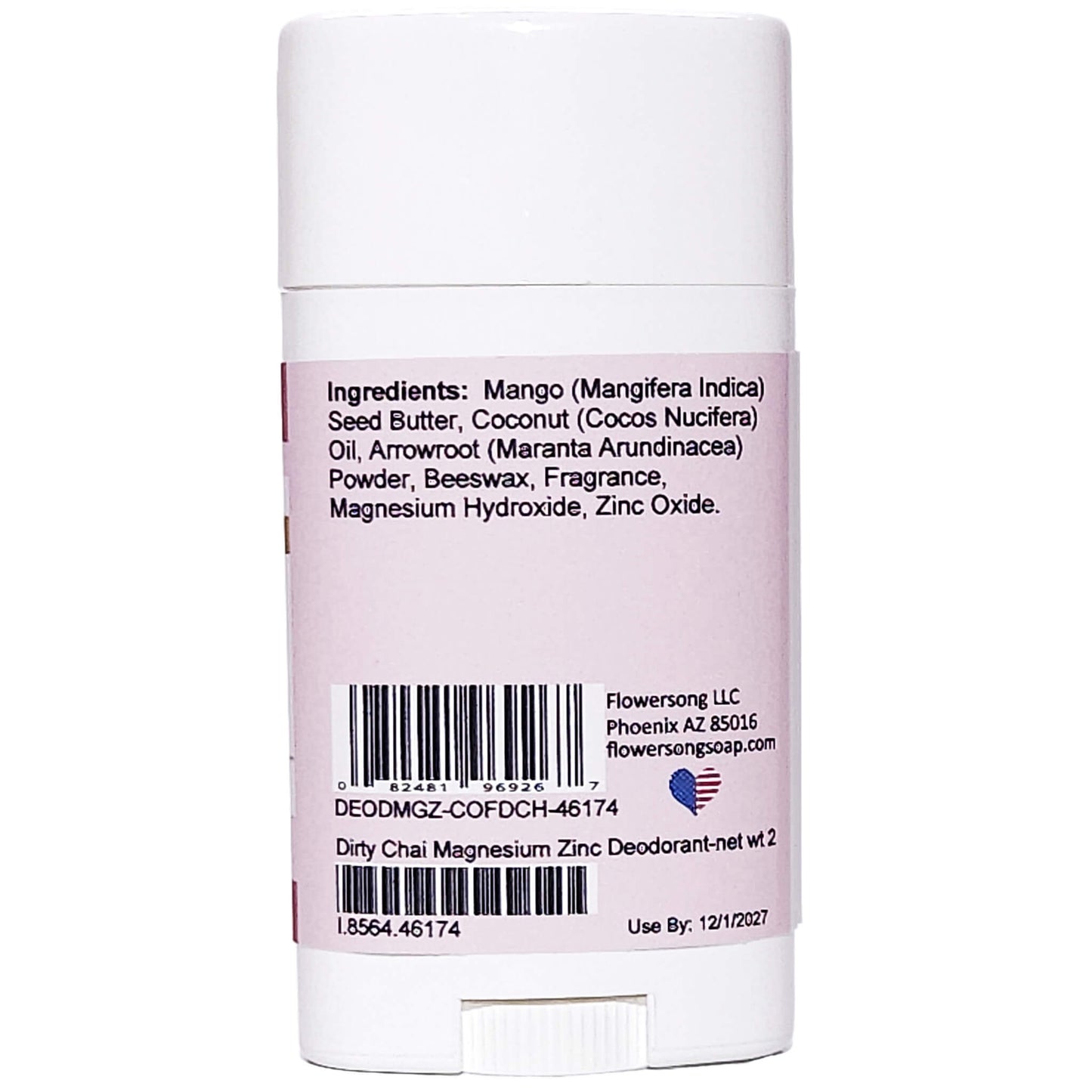 Dirty Chai Magnesium Zinc Deodorant (2.7 ounce) - Phthalate Free Fragrance