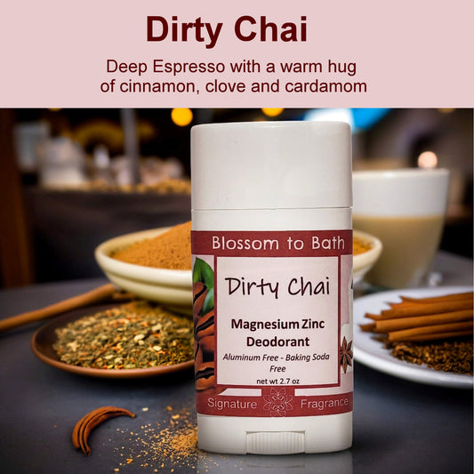 Dirty Chai Magnesium Zinc Deodorant (2.7 ounce) - Phthalate Free Fragrance