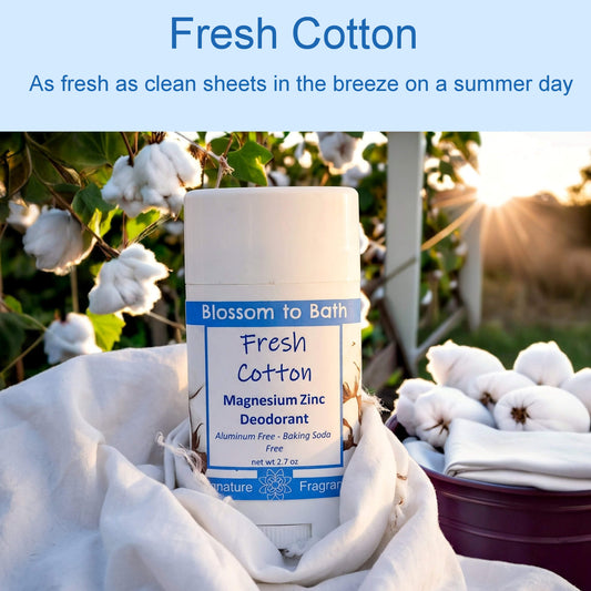 Fresh Cotton Magnesium Zinc Deodorant (2.7 ounce) - Phthalate Free Fragrance