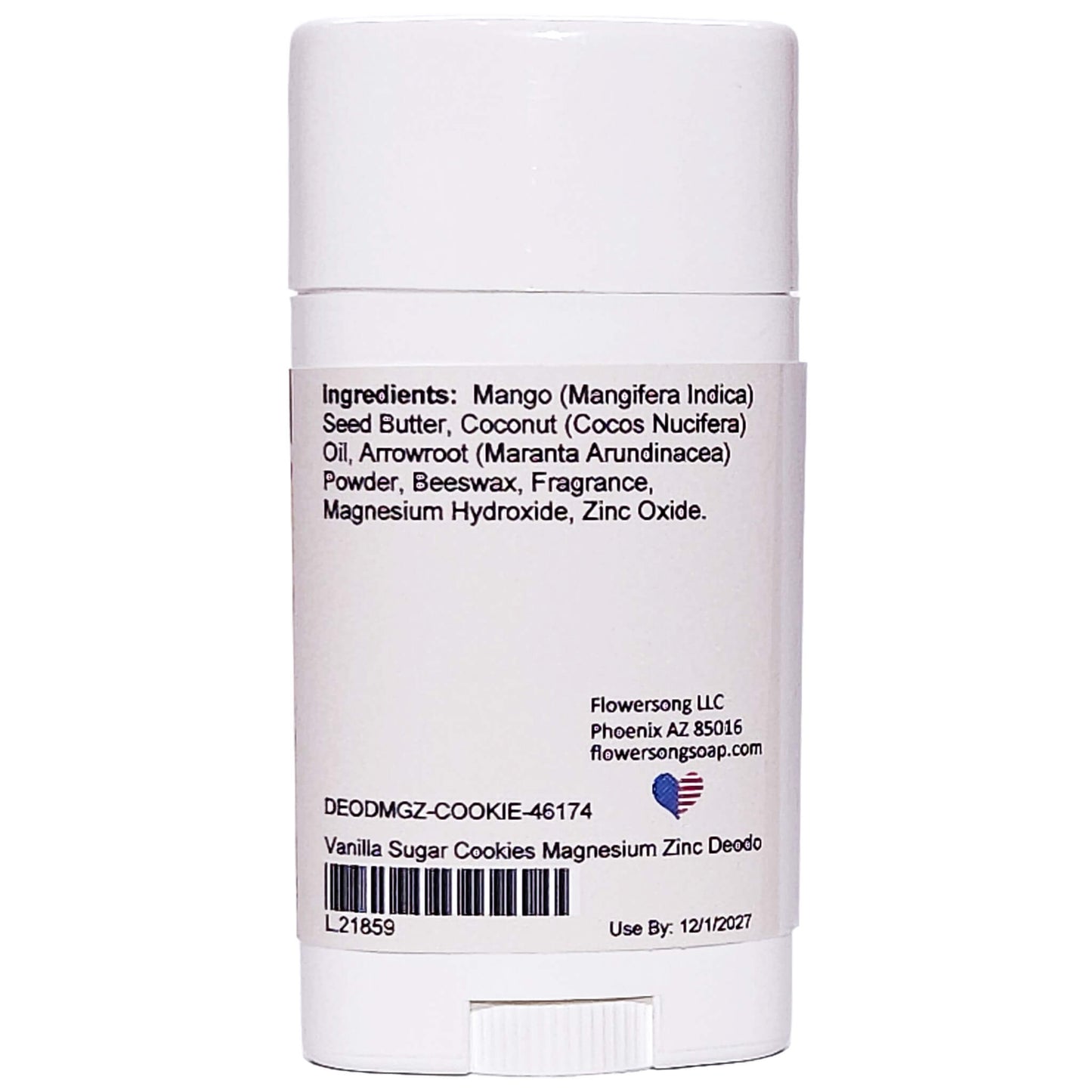 Vanilla Sugar Cookies Magnesium Zinc Deodorant (2.7 ounce) - Signature Fragrance