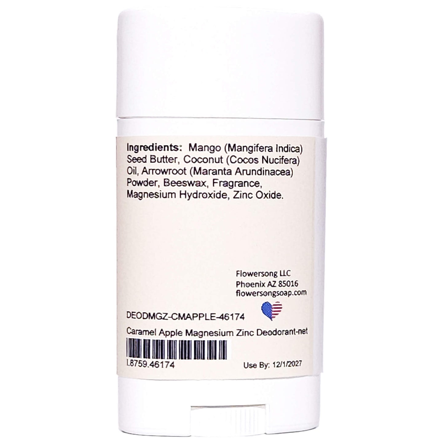 Caramel Apple Magnesium Zinc Deodorant (2.7 ounce) - Phthalate Free Fragrance