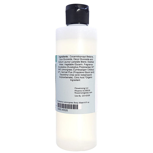 Eucalyptus Lemongrass Body Wash (8 ounce) - Pure Essential Oil Fragrance