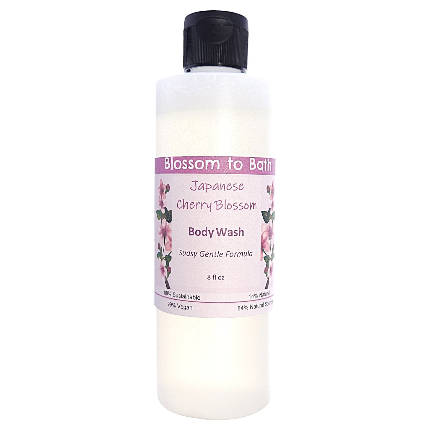 Buy Blossom to Bath Japanese Cherry Blossom Body Wash from Flowersong Soap Studio.   Get Smooth Silky Skin With Musky Floral Scented Gentle Cleansers That Are Super Sudsy .  A sophisticated and rich cherry blossom fragrance that is oriental and sensual.