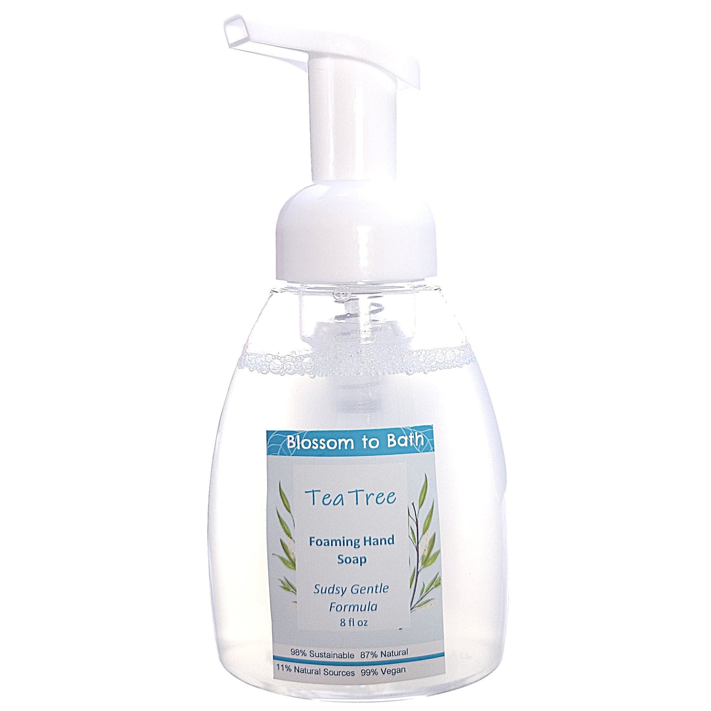 Buy Blossom to Bath Tea Tree Foaming Hand Soap from Flowersong Soap Studio.   Clean Hands Without Drying In A Convenient Tea Tree Scented Foaming Pump .  Tea tree's fresh fragrance embodies a deep down clean.