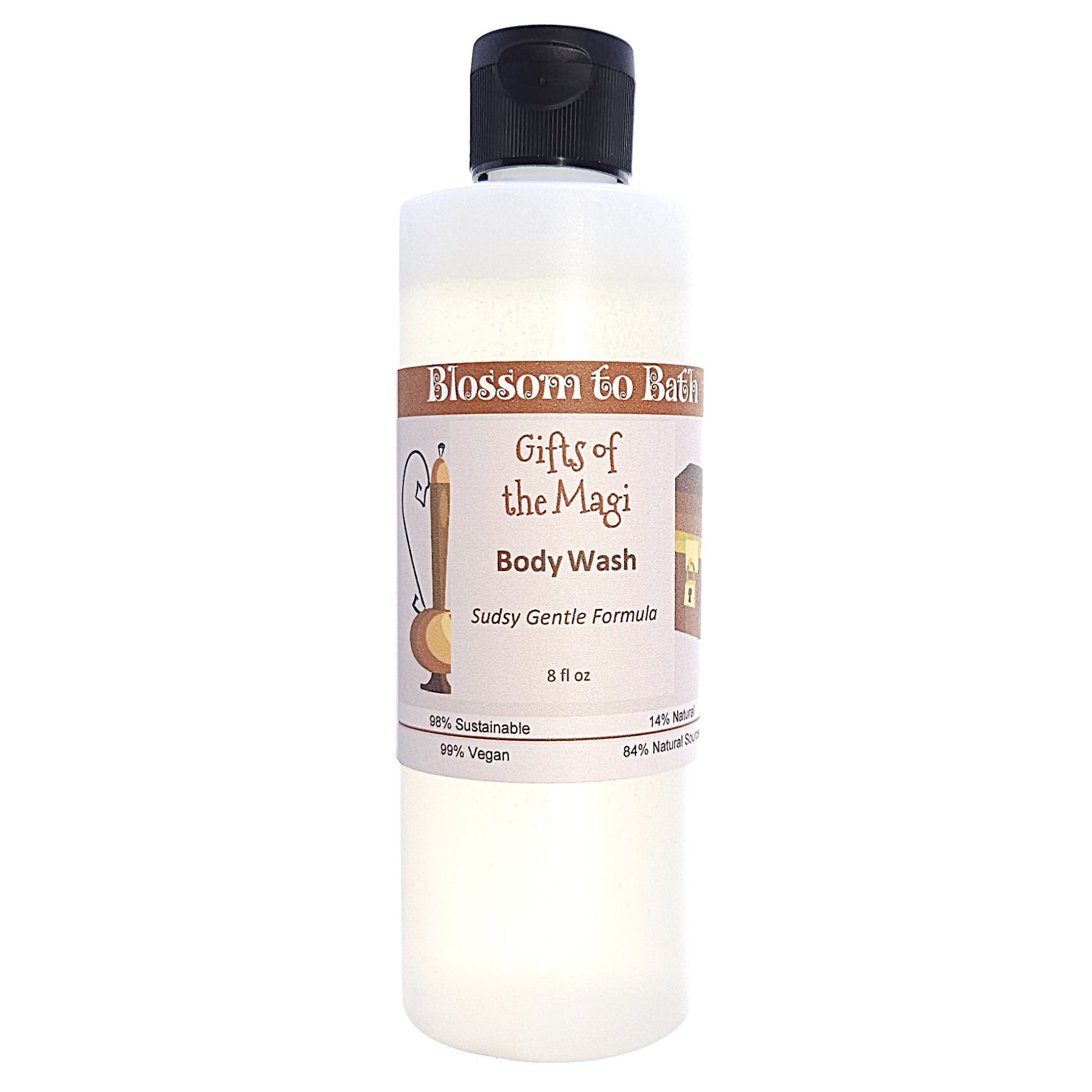 Buy Blossom to Bath Gifts of the Magi Body Wash from Flowersong Soap Studio.   Get Smooth Silky Skin With Luxurious Warm Incense Scented Gentle Cleansers That Are Super Sudsy .  Celebrate the soulful side of the holiday spirit with warm spices and incense.