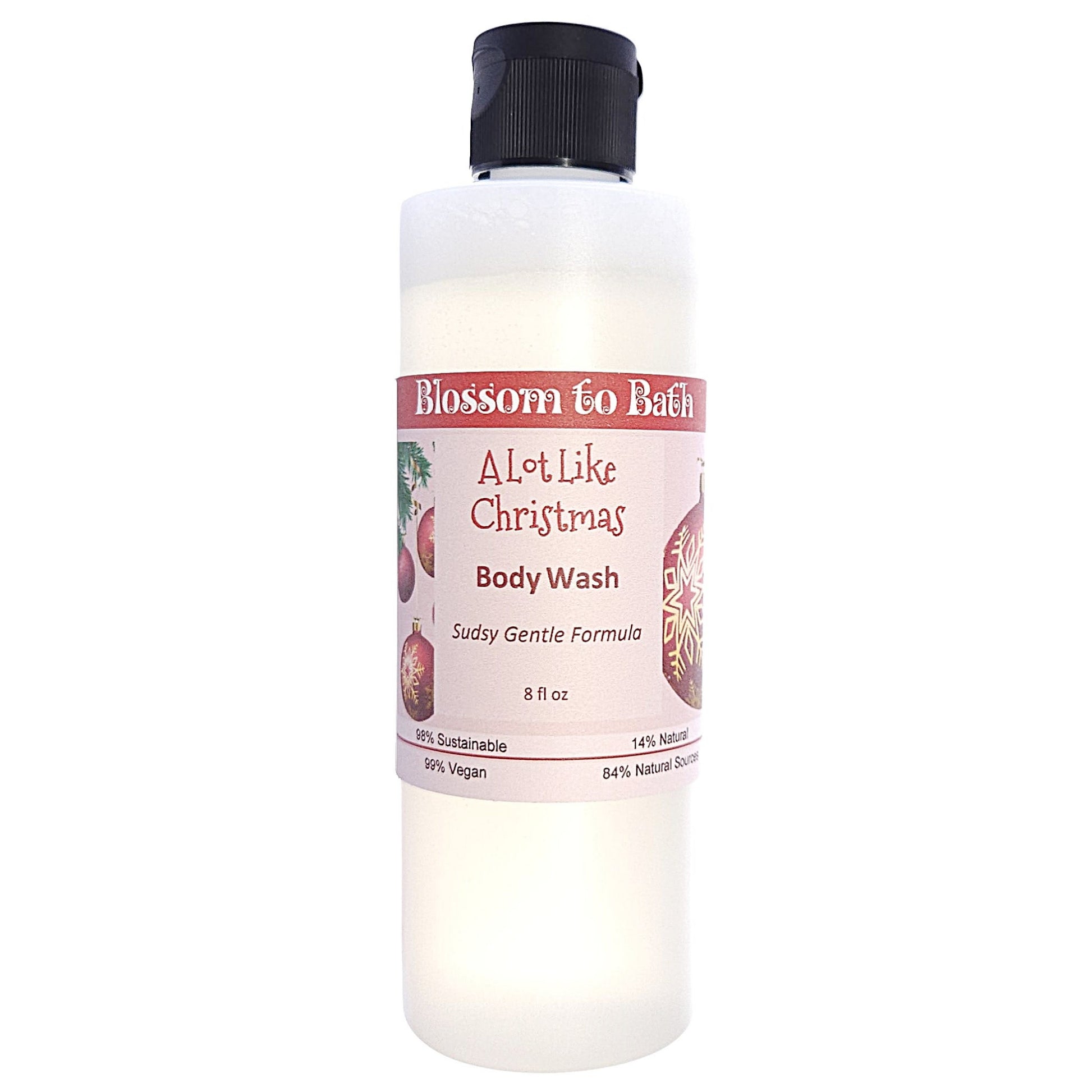 Buy Blossom to Bath A Lot Like Christmas Body Wash from Flowersong Soap Studio.   Get Smooth Silky Skin With Cinnamon, Clove, And Apple Scented Gentle Cleansers That Are Super Sudsy .  Find the holiday mood in an instant with this spicy sweet fragrance.