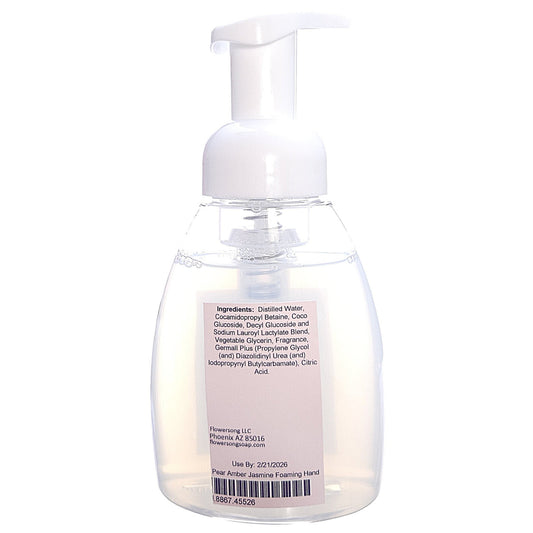 Pear Amber Jasmine Foaming Hand Soap (8 Ounce) - Phthalate Free Fragrance