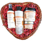 Buy Blossom to Bath Cinnamon Pumpkin Heart of Luxury Gift Basket from Flowersong Soap Studio.   A Heartfelt Gift Of Sweet Cinnamon Pumpkin Scented Self Care Anyone Would Love To Receive .  An engaging, cheerful scent filled with sweet vanilla and warm spice.