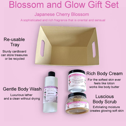 Japanese Cherry Blossom Blossom and Glow Gift Set - Phthalate Free Fragrance