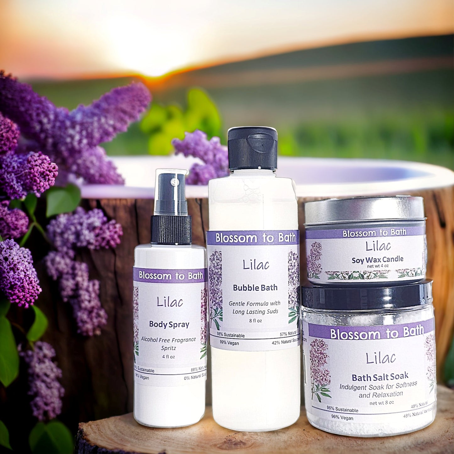 Lilac Heart of Luxury Gift Basket - Phthalate Free Fragrance