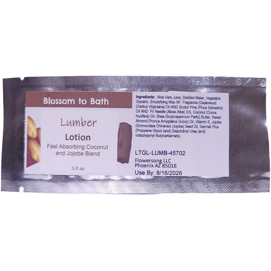 Buy Blossom to Bath Lumber Lotion from Flowersong Soap Studio.   Daily Use Lotion with a Pure Wood Scent that Soaks in Quickly to Soften and Smooth Skin .  A masculine fragrance that echoes fresh cut trees.