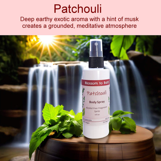 Patchouli Body Spray  (4 Ounce) - Pure Essential Oil Fragrance