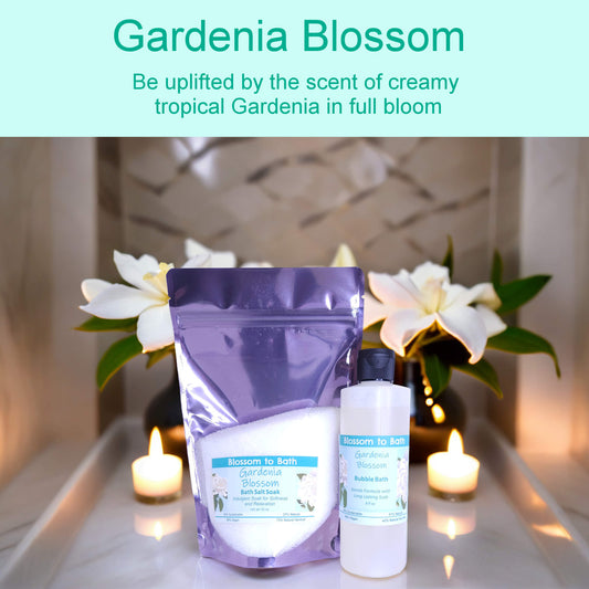 Gardenia Blossom Salt & Bubble Bundle - Phthalate Free Fragrance