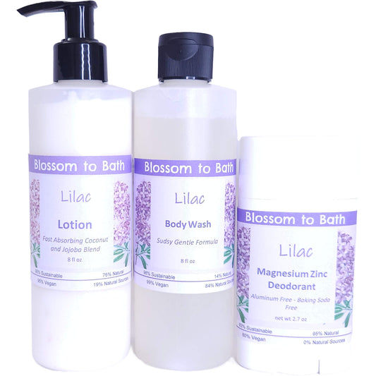 Buy Blossom to Bath Lilac Daily Essentials Bundle from Flowersong Soap Studio.   Your Daily Ritual, Scented with Lilac Confidence .  The embodiment of spring flowers in the scent of a freshly blooming lilac bush